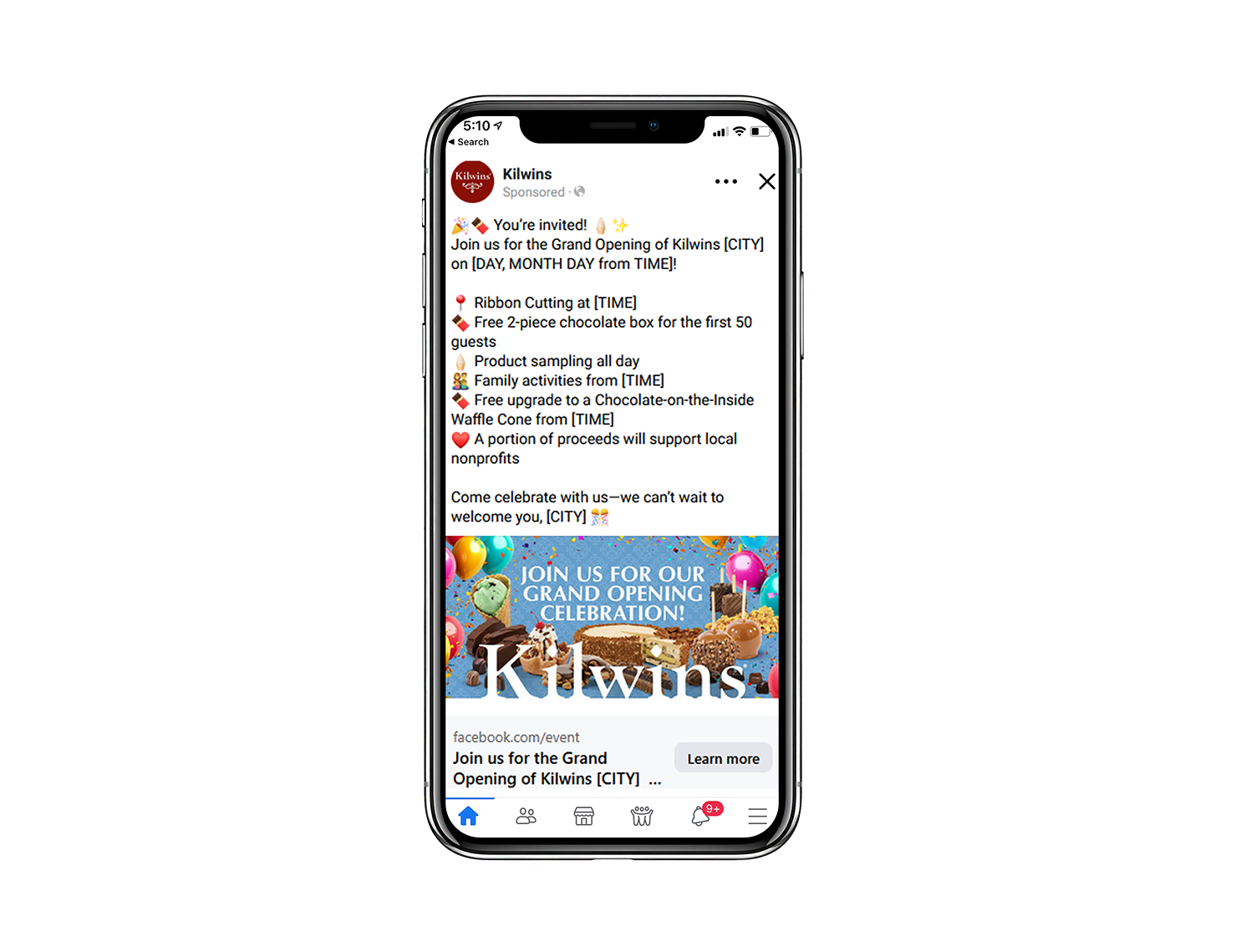 Kilwins Grand Opening Event NSO Meta 2025