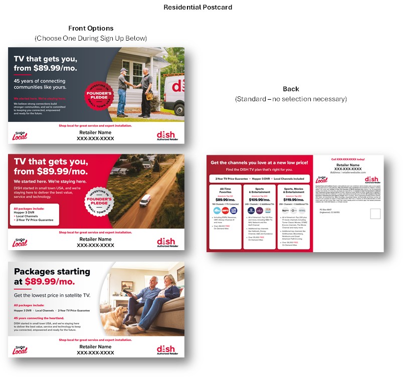 Dish - Retailer 3 Postcard Option Snip