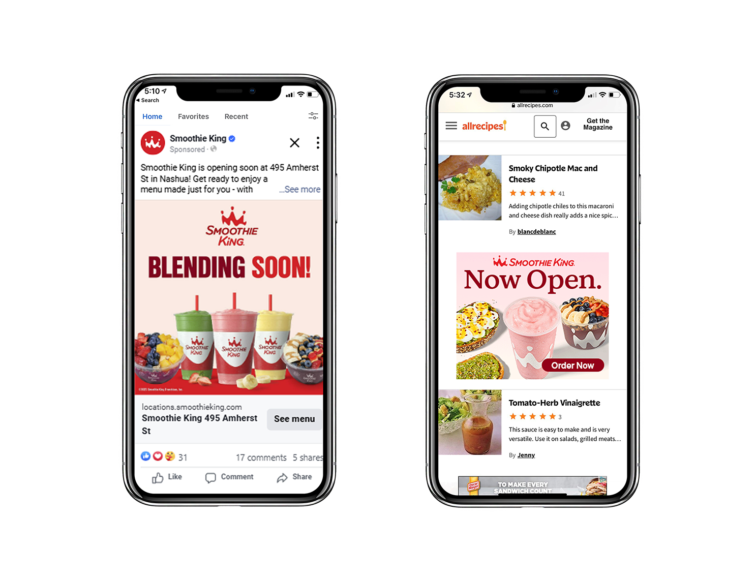 Smoothie King iPhone Template - 2 Phones NSO 2026